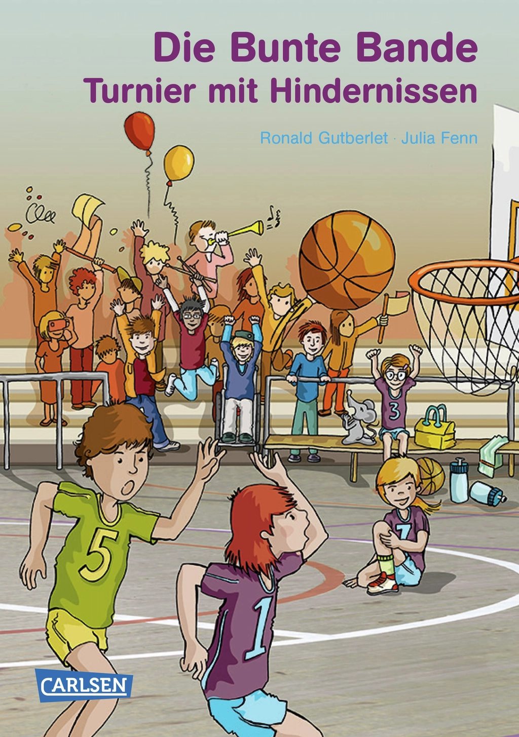 Buch Cover des Kinderbuchs "Die Bunte Bande. Turnier mit Hindernissen."