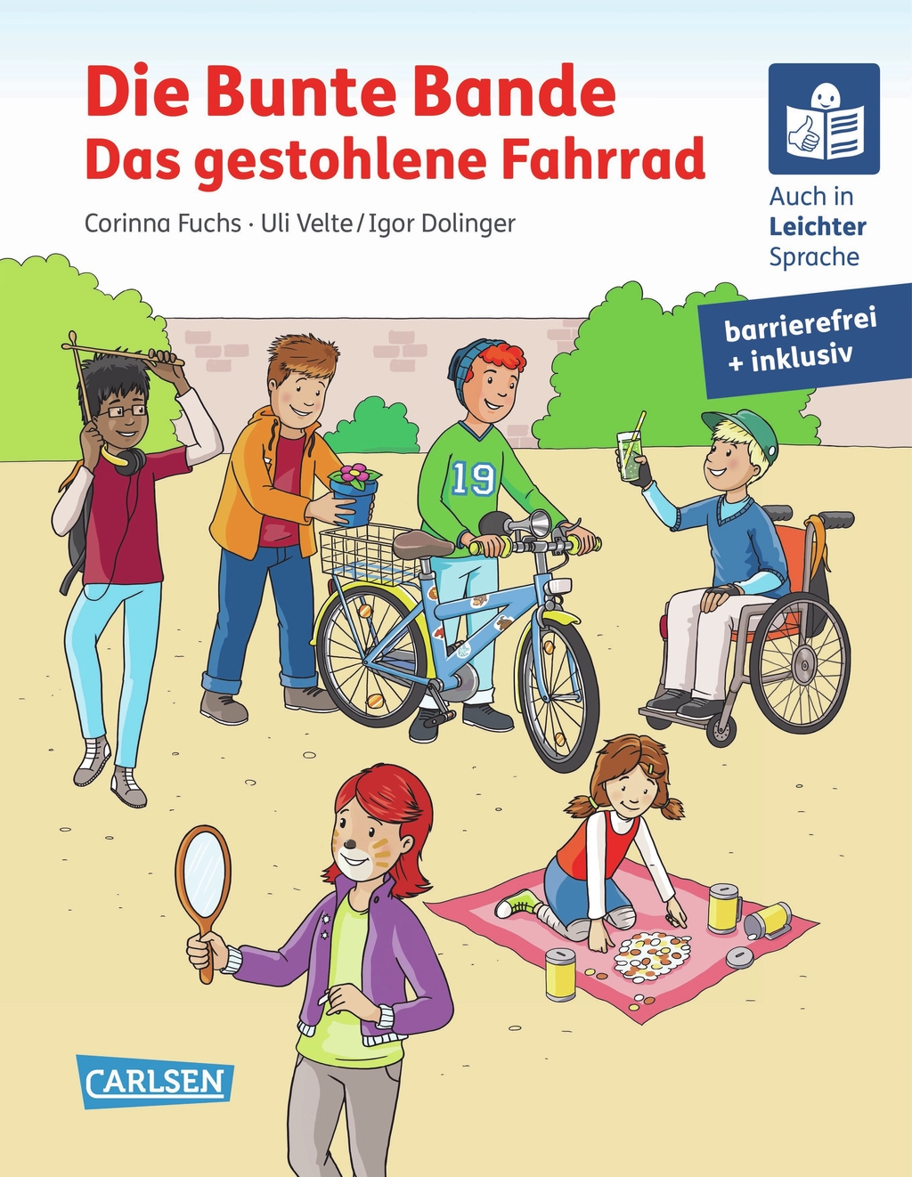 Buch Cover des Kinderbuchs "Die Bunte Bande. Das gestohlene Fahrrad."