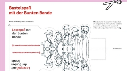 Bastel-Arbeitsblatt zur Bunten Bande.