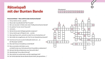 Kreuzworträtsel zur Bunten Bande.
