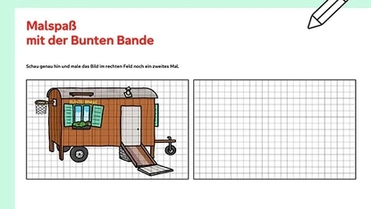 Ausmalblatt "Malspaß mit der Bunten Bande".