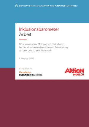 Deckblatt des Inklusionsbarometer Arbeit