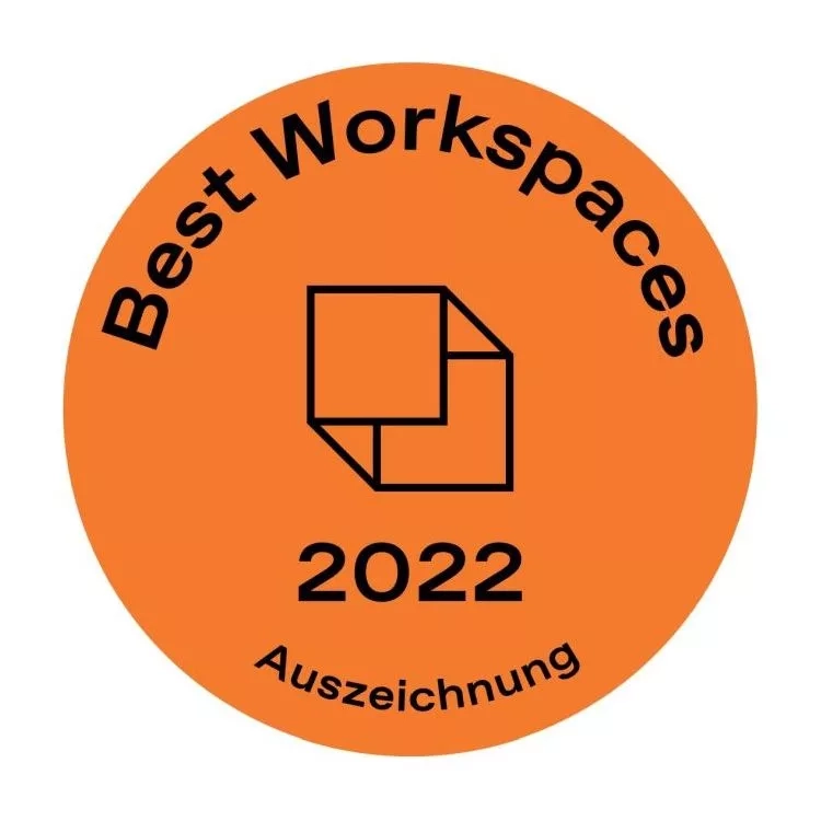 Die Auszeichnung "Best Workspaces 2022".
