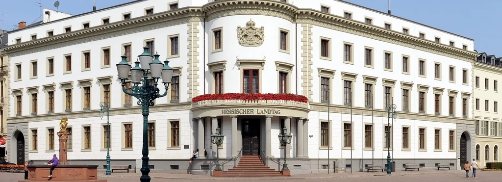 Außenansicht des hessischen Landtags