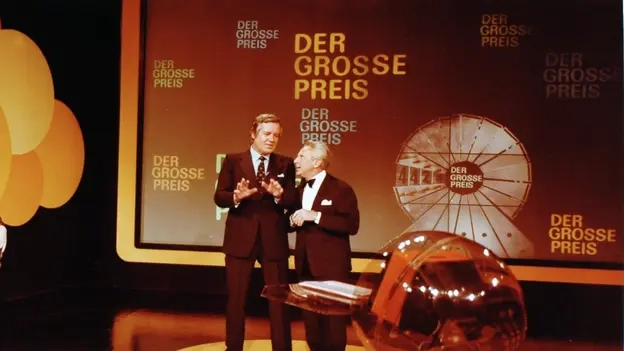 Wim Thoelke und Georg Thomalla in der Sendung "Der große Preis".