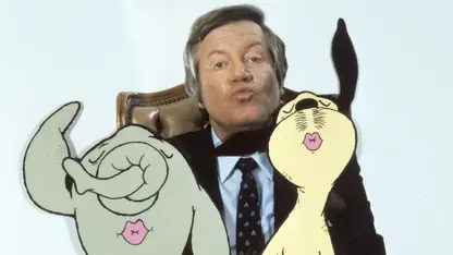 Wim Thoelke, Wum und Wendelin mit Kussmund.