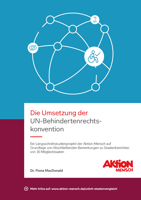 Titelseite der Studie zum Staatenvergleich bei der Umsetzung der UN-BRK