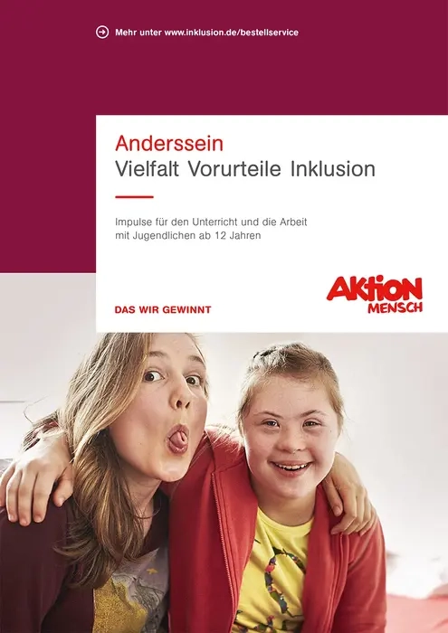 Deckblatt der Broschüre "Anderssein - Vielfalt, Vorurteile, Inklusion"