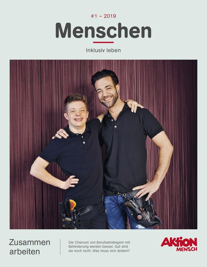 Cover des Magazins "Menschen. Inklusiv leben", Ausgabe 1/2019.