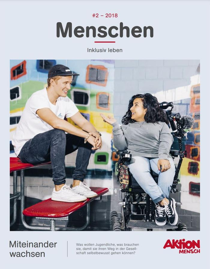 Cover des Magazins "Menschen. Inklusiv leben", Ausgabe 2/2018.