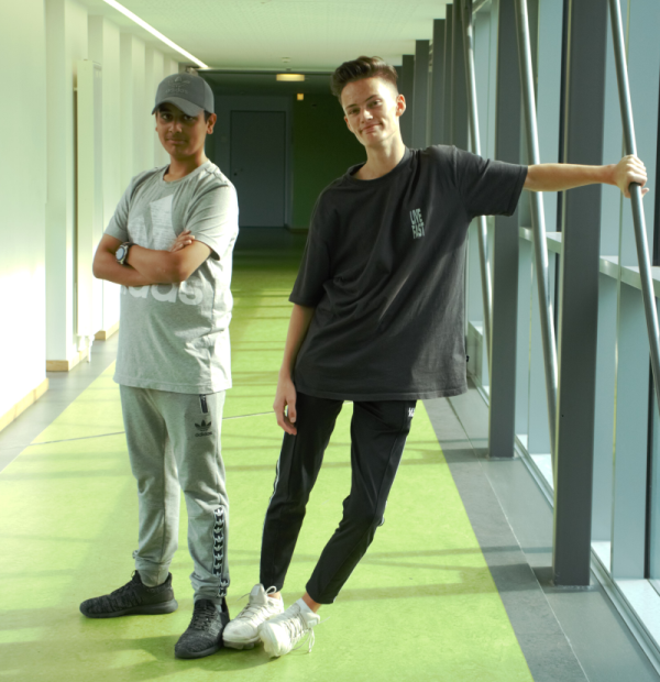 Die beiden jungen Projektmacher Abdullah und Vincent.