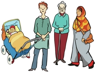 Verschiedene Menschen