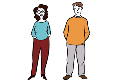 Mädchen und Junge