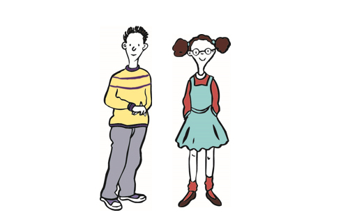 ein Junge und ein Mädchen