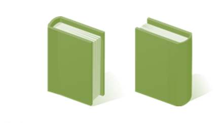 zwei grüne Bücher