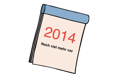 Kalender mit der Aufschrift 2014 Noch viel mehr vor