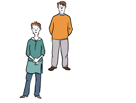 ein Mann und eine Frau