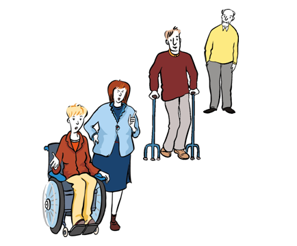 Menschen mit und ohne Behinderung