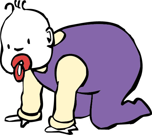 Baby mit Schnuller