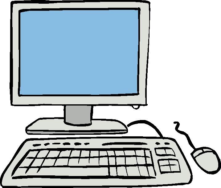 Computerbildschirm und Tastatur