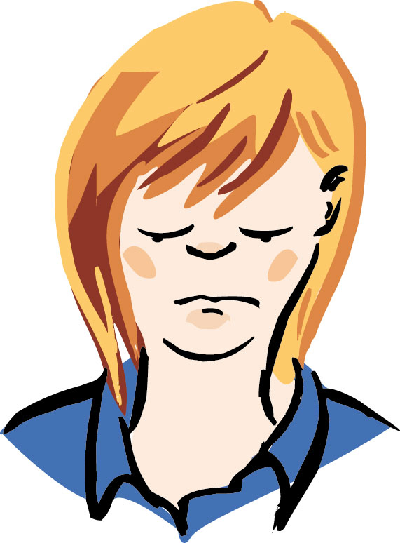 traurige Frau
