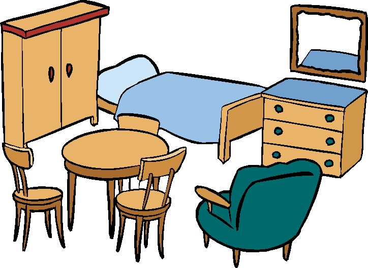 Zimmer mit Möbeln