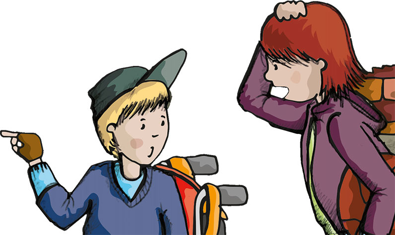 Leo erklärt Tessa etwas.