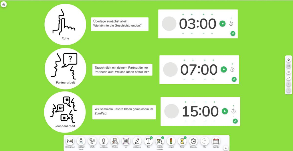 Abbildung des Classcroomscreens