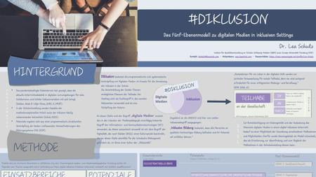 Ein Poster auf dem das 5 Ebenen Modell der digitalen inklusiven Bildung erläutert wird.