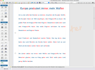 Abbildung der Software "Worksheet Crafter"