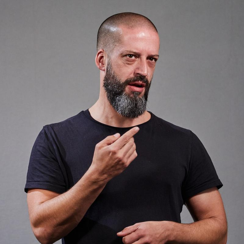 Gebärdensprachdolmetscher.