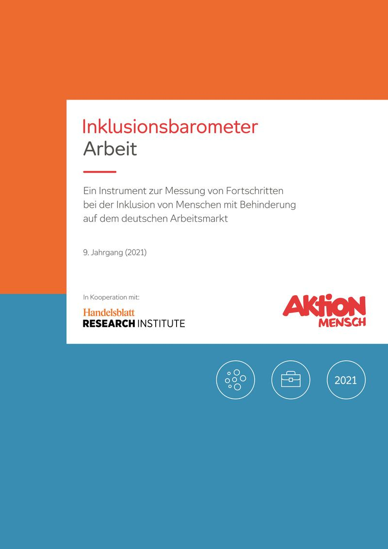 Cover der Studie Inklusionsbarometer Arbeit 2021