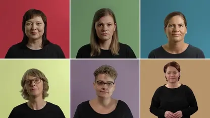 Screenshot der nimm! Akademie zeigt Porträts von sechs Frauen