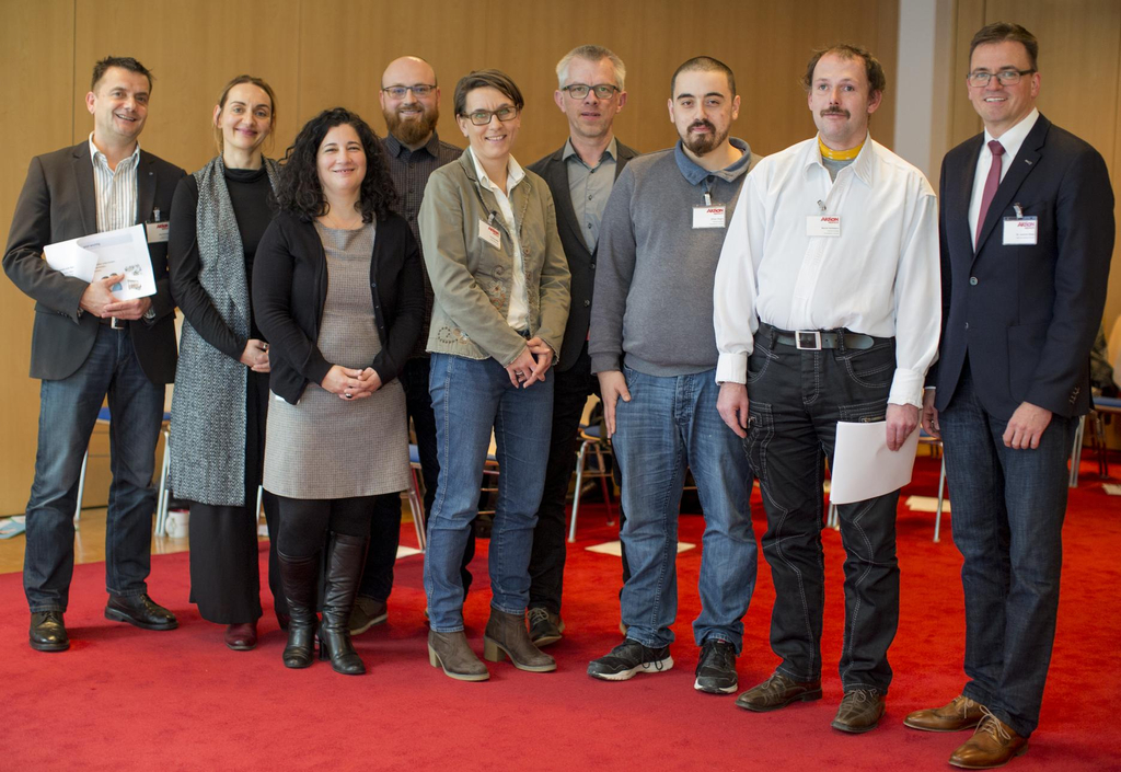 Vertreter aus Schwäbisch Gmünd bei ihrer Präsentation.