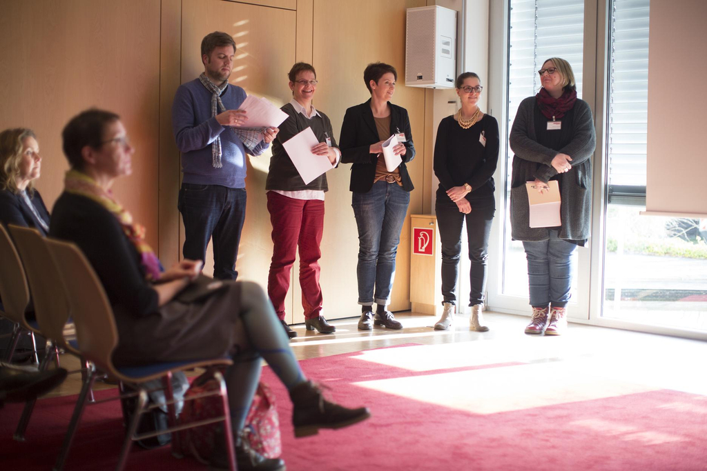 Einige Vertreter der Verbandsgemeinde Nieder-Olm stellen sich vor.