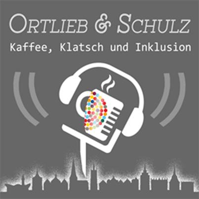 Logo des Podcast „Kaffee, Klatsch und Inklusion“ von Ortlieb und Schulz