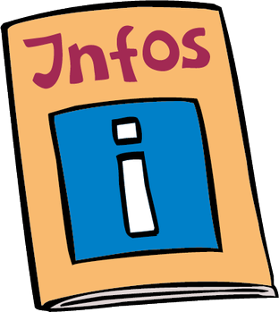 Illustration: Heft mit dem Titel Infos