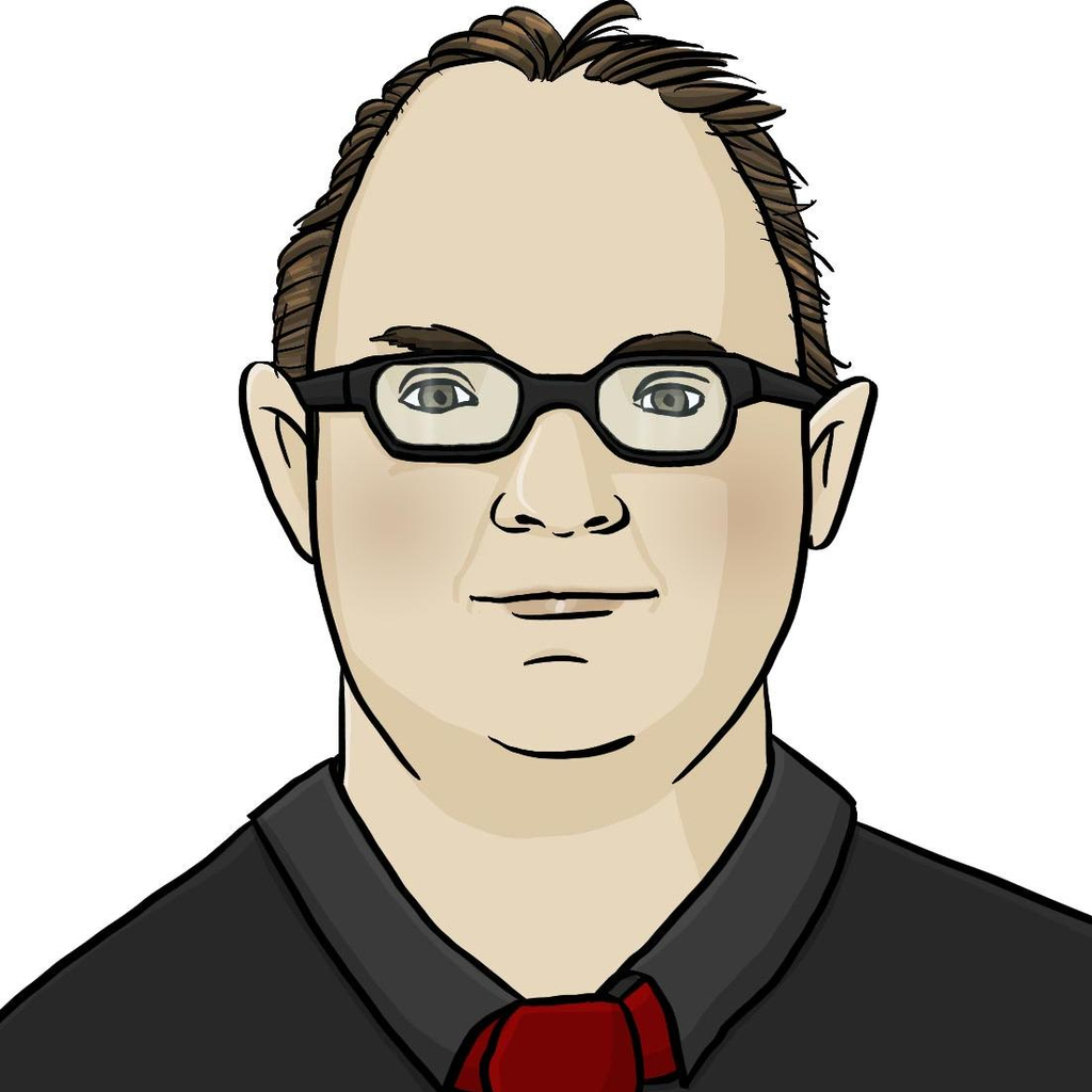 Illustration: Porträt eines Mannes mit Brille