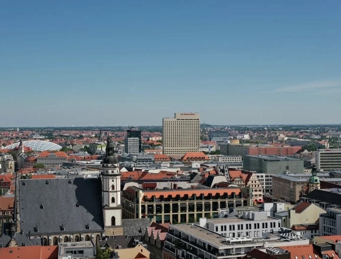 Luftbildaufnahme von Leipzig
