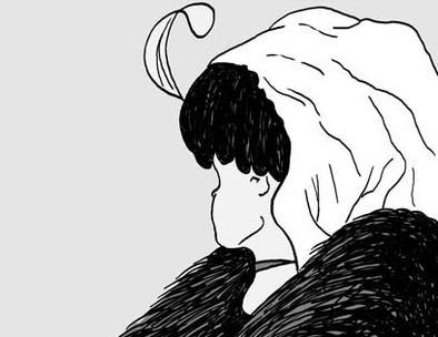 Grafik einer alten Frau, bei genauerem Hinsehen lässt sich gleichzeitig eine junge Frau erkennen.