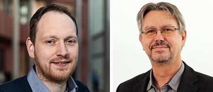 Zwei Porträts von Prof. Trescher (li.) und Prof. Katzenbach